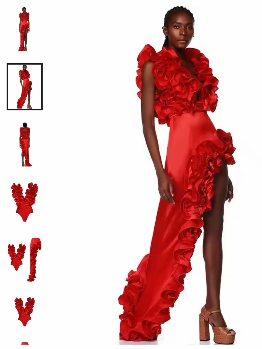 2 Piece Sexy Red Outfit - Picture 3 of 5